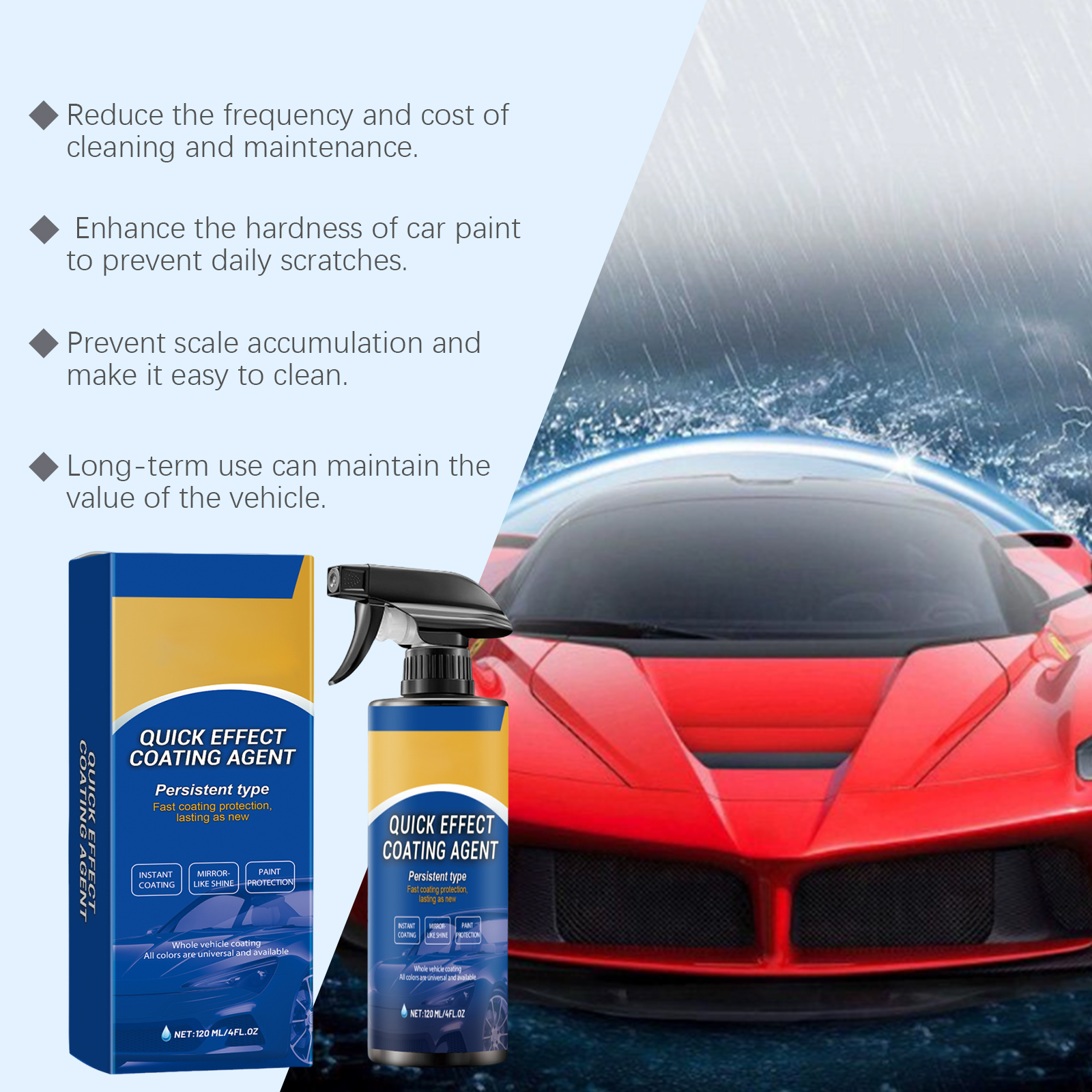 Car Quick Coating Agent Spray  - огляд і ціна Nano Liquid Coating